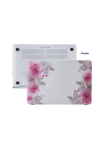 Apple Uyumlu MacBook Pro Kılıf 13 İnç Flower06nl Eski Hdmı'li Model 2012-2015 A1425 A1502 İle Pembe