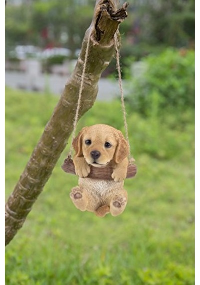 Ltd Hi 87704-ı Asılı Retriever Köpek Yavrusu Dış Mekan Heykelcik Taba Kahverengi Diğer