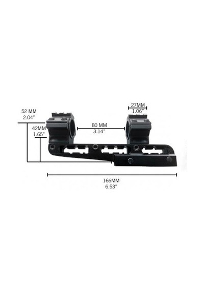 Konus Çap: 30 Mm Ve 25 Mm Dampa Dürbün Ayağı Siyah 36003133