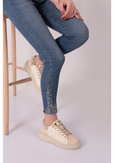 Dgn B3000 Kadin Sneakers Ayakkabi Bej