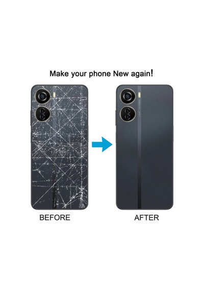 Cbtx Zte Blade V40 Tasarım Pil Arka Kapağı Uyumlu Gri