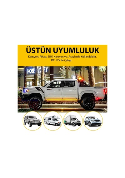 Pick Up Off Road Karavan Suv Yan Basamak Ledi Drl Sinyalli 180cm
