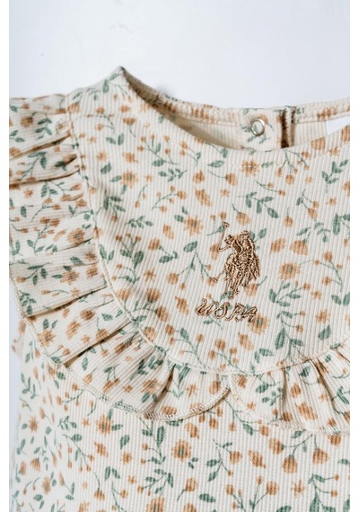 U.S. Polo Assn. U.s. Polo Assn Kız Bebek Elbise Ekru-2294 Ekru