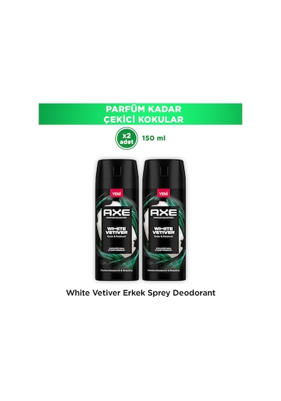 Axe Premium Collection Erkek Deodorant White Vetiver 150 Ml X2