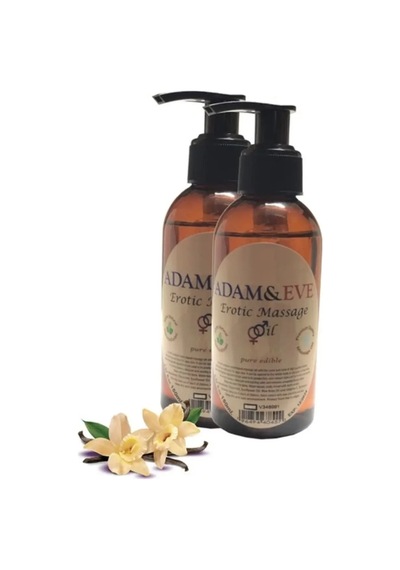 Süper Adam & Eve Vanılla Massage Oil 2 Adet Vanilya Aromalı Vücut Masaj Yağı