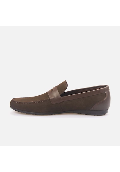 Kemal Tanca Erkek Loafer 255-1 Kahve Nubuk