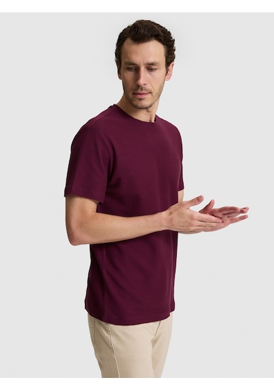 Cacharel Erkek Bordo Tişört 50328374-vr014 Kirmizi