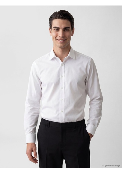 Lcw Busıness Beyaz Slim Fit Poplin Erkek Gömlek