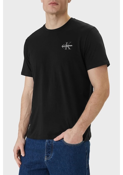 Calvin Klein Erkek T Shirt Lv04rf279g 3ge Siyah-beyaz Siyah - Beyaz