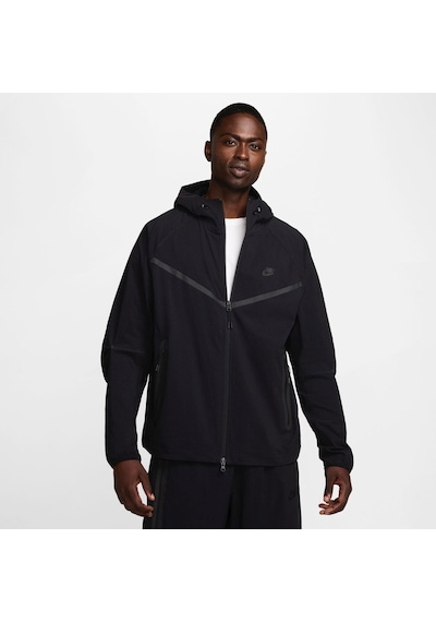 Nike Tech Woven Windrunner Full-zip Hooded Erkek Ceket İnce Hafif Kumaş Relax Kalıp-sportxstore Siyah