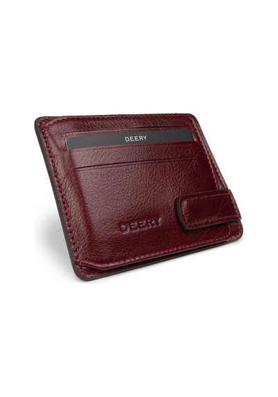 Deery Erkek Hakiki Deri Bordo Yatay Cüzdan - 00521mbrdz01 Bordo