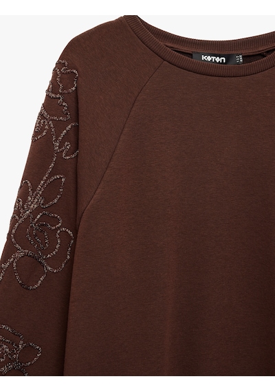 Koton Çiçek Boncuk İşleme Detaylı Uzun Kollu Bisiklet Yaka Sweatshirt Kahverengi 7wak10046ek Kahve Koton Çiçek Boncuk İşleme Detaylı Uzun Kollu Bisiklet Yaka Sweatshirt Kahverengi 7wak10046ek Kahve