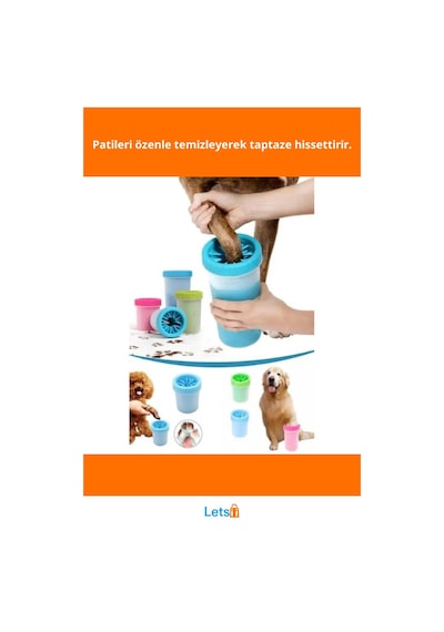 Yüksek Kaliteli Su Geçirmez Soft Gentle Köpek Pati Yıkama Aparatı