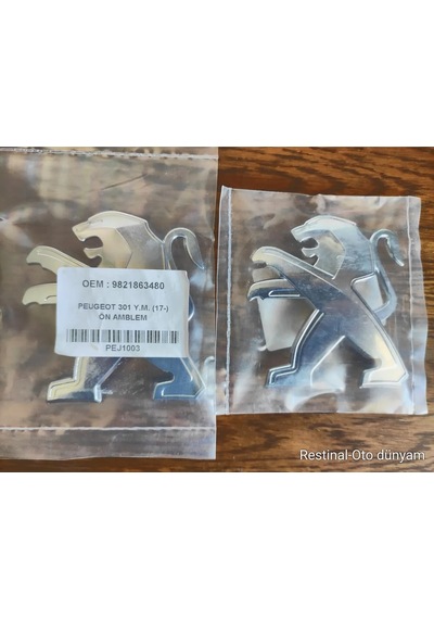 Peugeot 301 Ön Arma 301 Arka Arma Logo 2017 Ve Sonrası Makyajlı Kasa Uyumlu Oem 9821863480 Krom