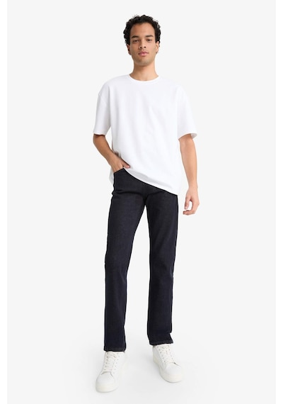 Defacto Sergio Regular Fit Normal Kalıp Normal Bel Boru Paça Jean Pantolon F4618ax25aunm34 Mavi
