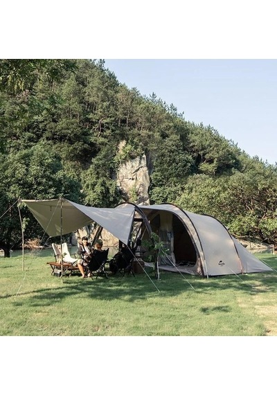 Naturehike Cloud Vessel Upf50+ Snow Skirt 4-6 Kişilik Tünel Çadır Quicksand Gold