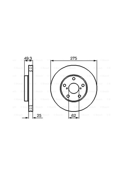 Toyota Uyumlu Rav4 2.0 2000-2005 Bosch Ön Disk 2 Adet