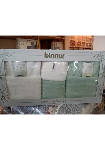 Yünteks Binnur Bamboo 8 Parça Aile Bornoz Takımı / %100 Pamuk / Aile Seti / Çeyizlik / Günlük / Modern / 1.kalite Beyaz - Mint Yünteks Binnur Bamboo 8 Parça Aile Bornoz Takımı / %100 Pamuk / Aile Seti / Çeyizlik / Günlük / Modern / 1.kalite Beyaz - Mint