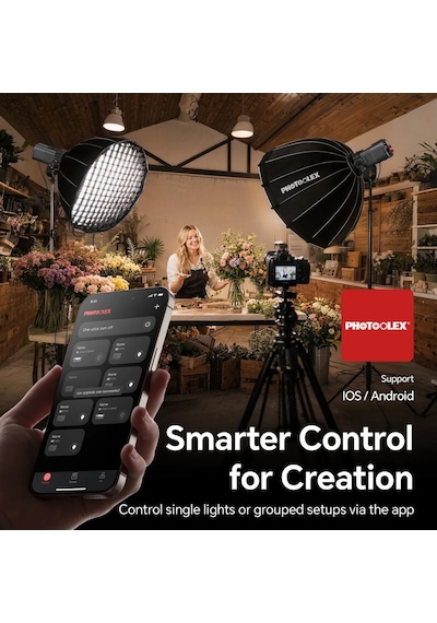 Photoolex Cone 300w Plus Cob Profesyonel Video Ve Stüdyo Işığı - Tf-ls-062pl