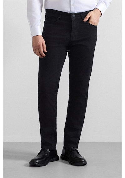 Süvari Siyah Slim Düz Casual Pantolon Pn2020500647-s09 Siyah