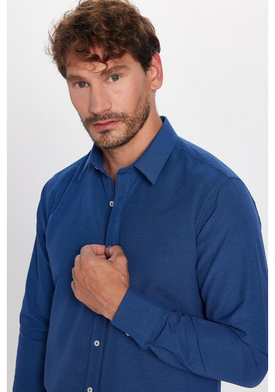 Tudors Modern Slim Fit Uzun Kollu Pamuklu Kolay Ütü Armürlü Erkek Sax Mavi Gömlek-23990 Saks Tudors Modern Slim Fit Uzun Kollu Pamuklu Kolay Ütü Armürlü Erkek Sax Mavi Gömlek-23990 Saks