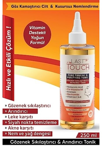 Last Touch Gözenek Sıkılaştırıcı Arındırıcı Ve Akne Karşıtı Tonik 250 Ml Hyaluronik Asit+c Vitamini