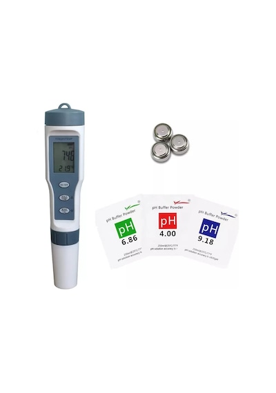 Tds 3 İn 1 Ph Sıcaklık Tds Ölçer Led'li Sıcaklık Göstergeli Su Test Cihazı