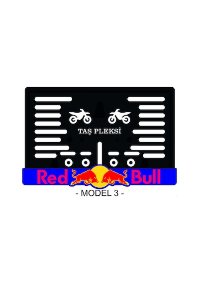 Redbull Motor Plakalık Tüm Motorsiklet Modellerine Uyumlu 3d Lux Pleksi Parlak Plakalık