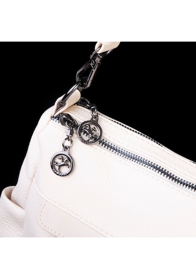 Nas Bag Çok Gözlü Yumuşak Ve Hafif Yapılı Çift Askılı Omuz Ve Çapraz Çanta 30x24 Cm Krem Lopez