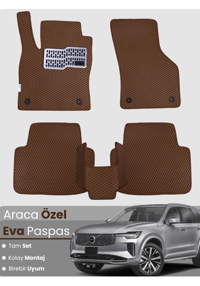 Volvo Xc90 2014-2025 Uyumlu Eva Paspas Tam Set Oto Paspas,araca Özel,tam Koruma,kolay Montaj 687