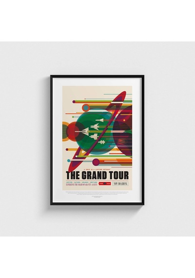 Nasa The Grand Tour Tablo Çerçeveli Poster Duvar Dekorasyonu Siyah Çerçeveli Tablo Siyah Çerçeveli Tablo Dn11d119sıyah
