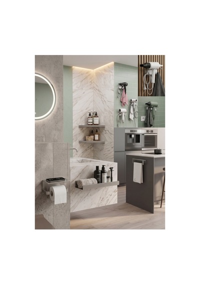 Paslanmaz Çelik Modern Banyo Aksesuar & Düzenleyici Seti 5 Li Ful Paket Suya Ve Neme Dayanıklı İnox & Montaj Gerektirmez Mat Siyah