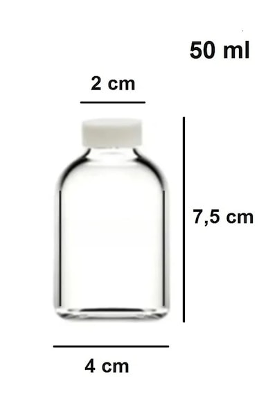 Rotanev 12 Adet Siyah Plastik Sızdırmaz Kapaklı Cam 50 ml Mini Shot Ginger Detox Şişe Kolonya Koku Süs Şişe