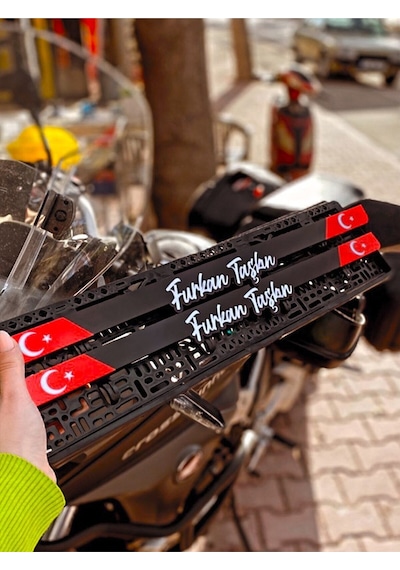 Türk Bayraklı Kişiye Özel Pleksi Plakalık