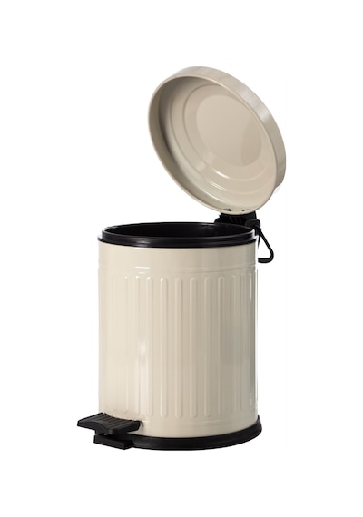Mudo Home 5lt Pedallı Vıntage Çöp Kovası Krem