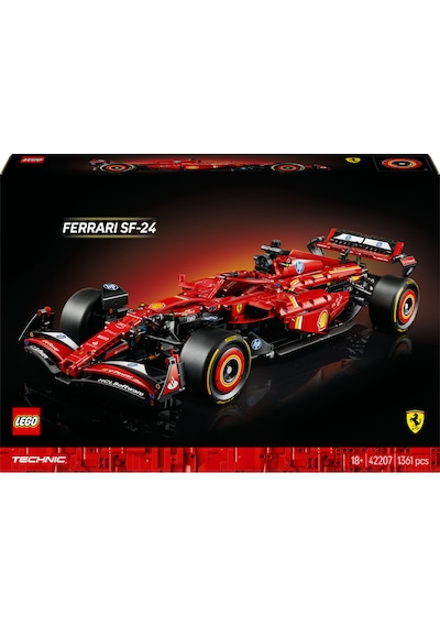 LEGO® Technic Ferrari SF-24 F1 Araba 42207 - Yetişkinler için Koleksiyonluk Yaratıcı Yarış Arabası Modeli Yapım Seti (1361 Parça)