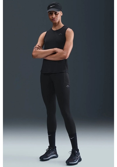 Nike Trail Dri Fit Hr 7/8 Womens Tight Yüksek Bel Toparlayıcı Kadın Tayt Siyah