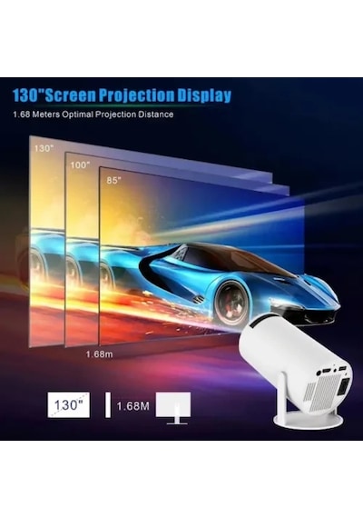 Mey İthalat Taşınabilir Android Tv Özellikli Projeksiyon