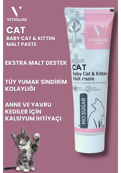 Vetdeluxe Babycat Kitten Malte Tüy Yumağı Önleyici Yavru Hamile ve Emziren 100 G