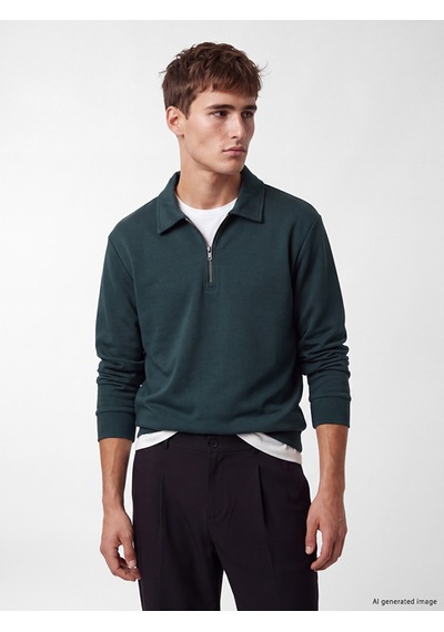 Lcw Vision Petrol Polo Yaka Erkek Sweatshirt