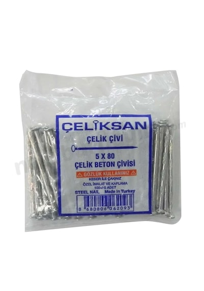 Çeliksan Çelik Çivi Beyaz 5x80 100 Lü Paket 5x80