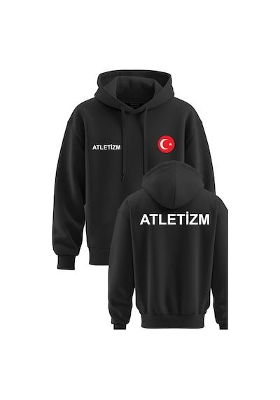 Top Glory Atletizm Baskılı Kapşonlu 3 İp Kışlık Türkiye Sweatshirt Atletizm Hoodie