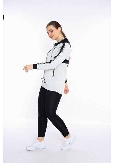 Escetic Ekru Kadın Spor Kapişonlu Su İtici Rüzgarlık Fermuarlu İnce Ceket 6560-3572-ekru Ekru Escetic Ekru Kadın Spor Kapişonlu Su İtici Rüzgarlık Fermuarlu İnce Ceket 6560-3572-ekru Ekru