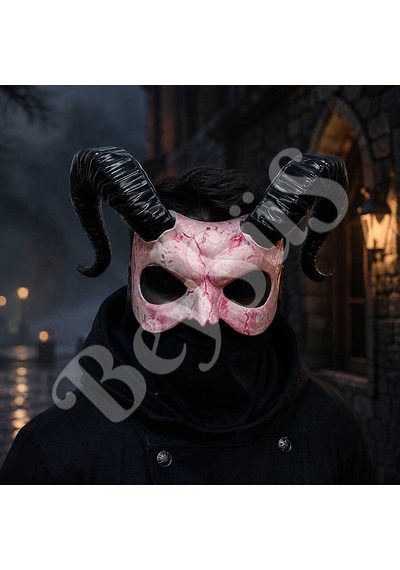 Cadılar Bayramı Boynuzlu Faun Maske Tüm Yaşlar
