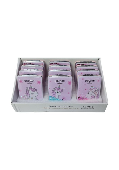 Gigi Panda Unicorn Sakura Yazılı Katlanır Dikdörtgen Makyaj Aynası