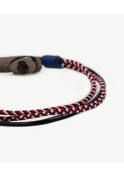 Yargıcı Deri Detaylı Renkli İp Bileklik 26yebj8007x 043 Çok Renkli