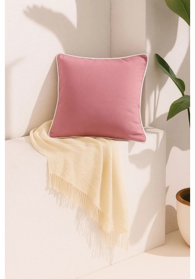 Pembe Kırlent Kılıfı 45x45 Dekoratif Modern Kırlent