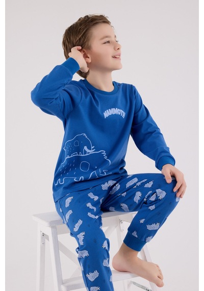 Rolypoly Erkek Çocuk Mavi Pijama Takımı Rp3666-c-v2
