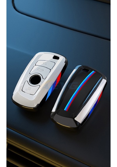 Bmw Uyumlu Anahtarlık Beyaz Şık Tasarım Kumanda Kabı Bmw Uyumlu Keychain White