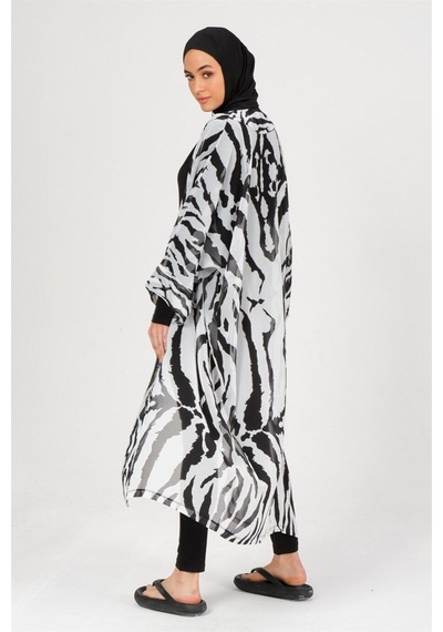 Alfasa Alf7015 Zebra Kemerli Pareo Siyah
